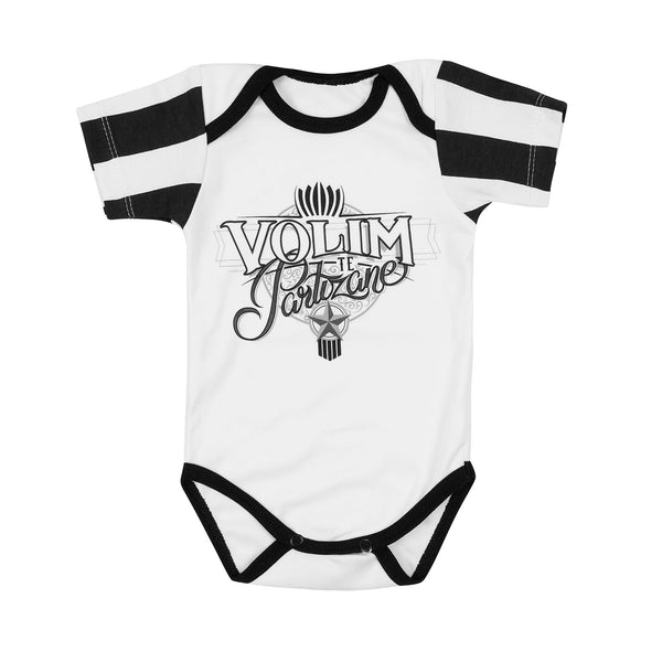 Baby body "I love you Partizans", white