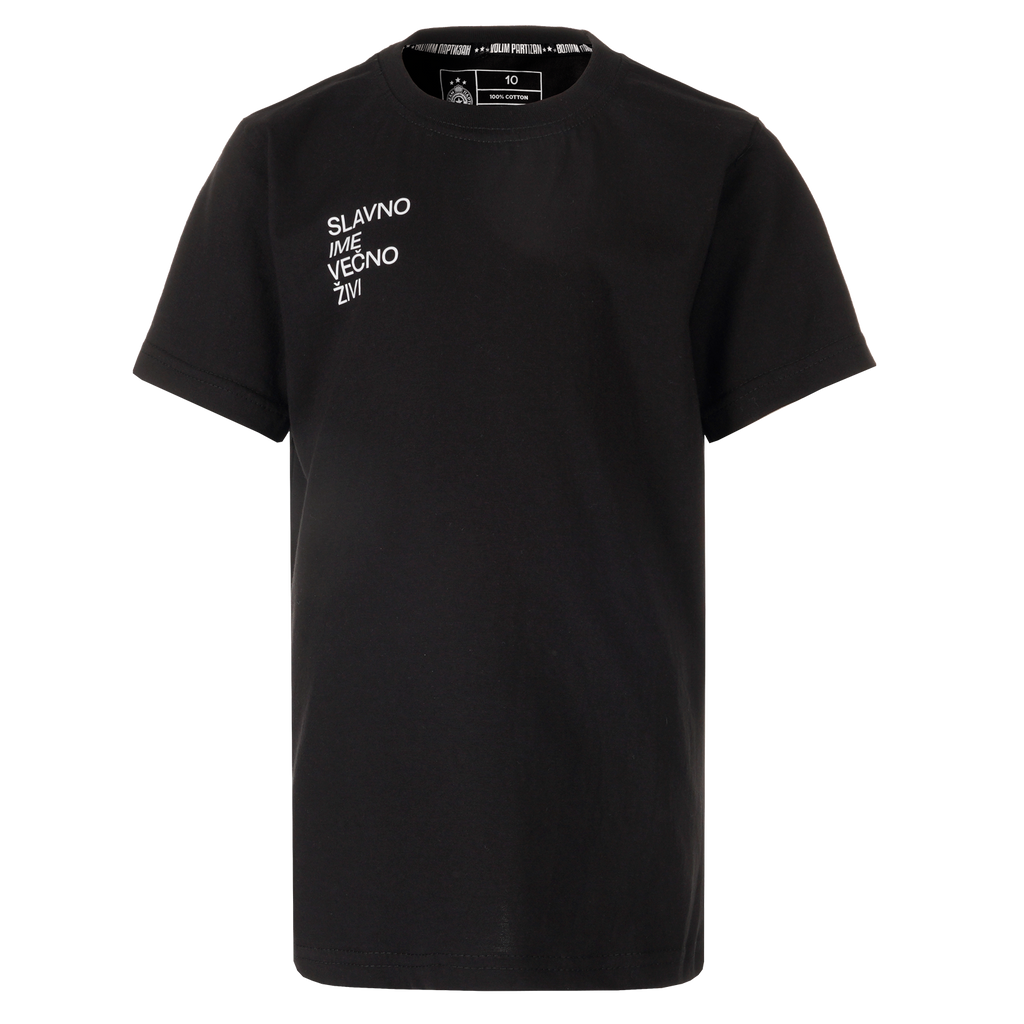 Dečija majica kratkih rukava "Slavno ime večno živi", crna