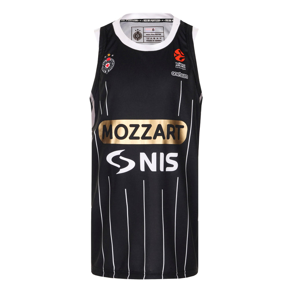 Dečiji dres "KK Partizan 2024/25", crni