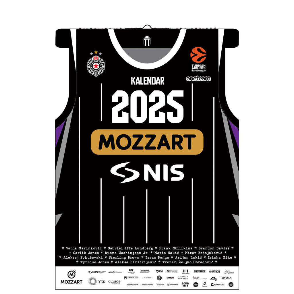 Kalendar "KK Partizan 2025"