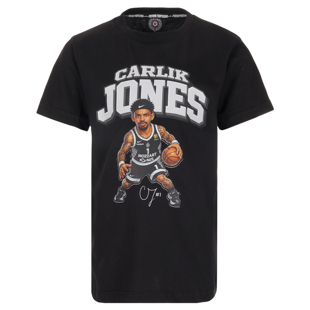 Dečija majica kratkih rukava "Carlik Jones", crna
