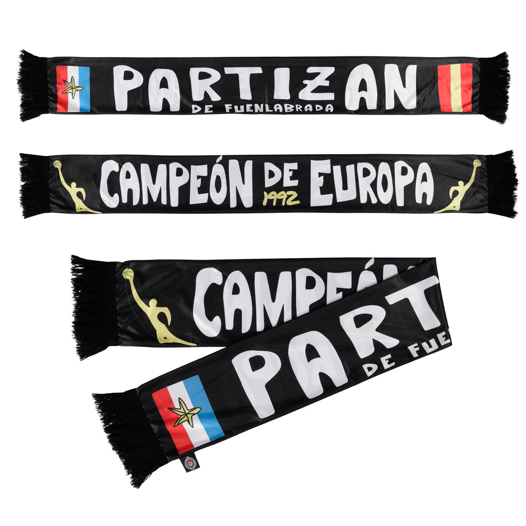 "Campeón de Europa 1992" summer scarf, black