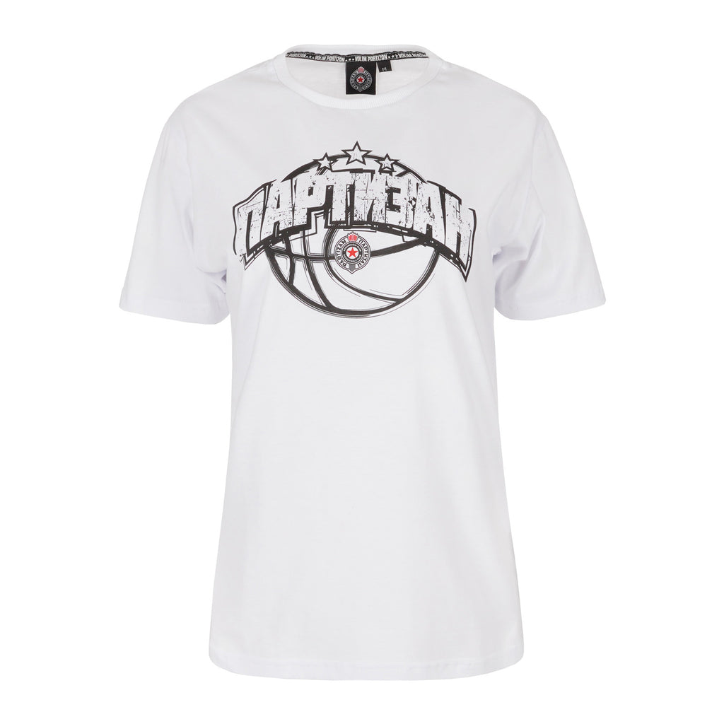 Women's short-sleeved T-shirt "Ball Partizan Cyrillic"