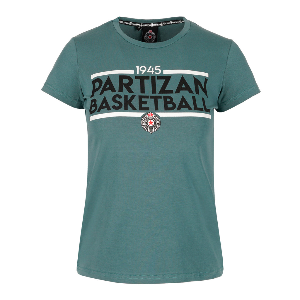 Women's short-sleeved shirt "Partizan Basketball", mint