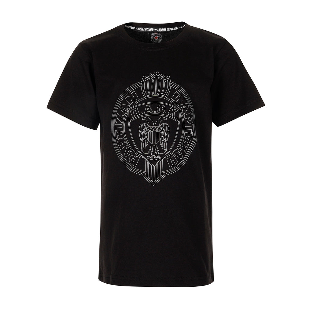 Dečija majica kratkih rukava "PAOK - PARTIZAN", crna