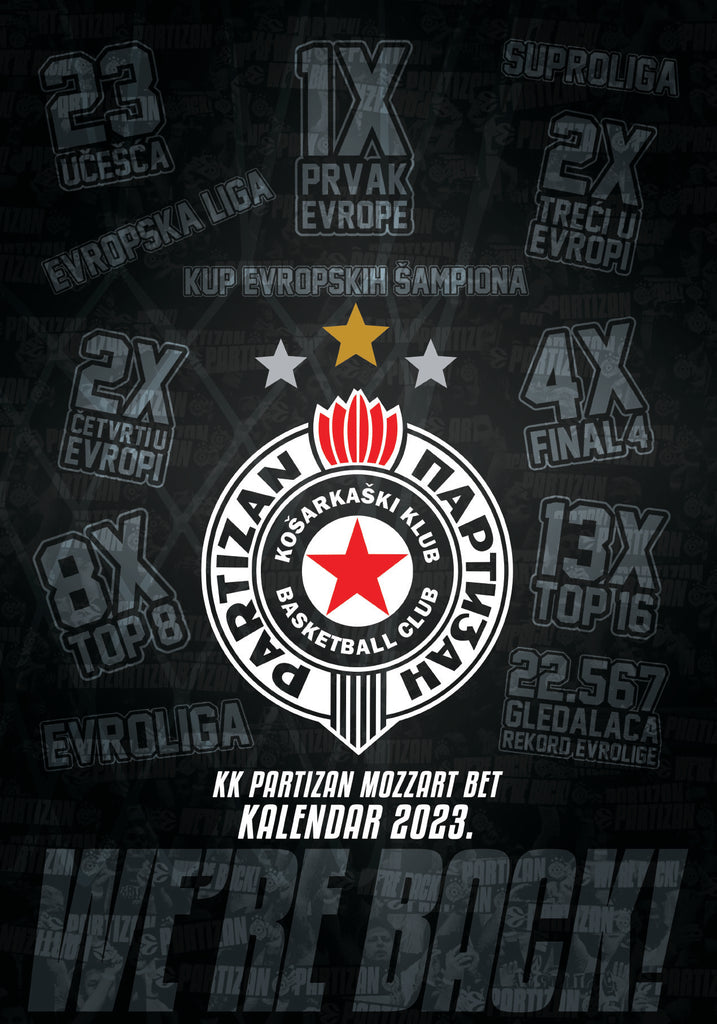 Kalendar KK Partizan 2023.