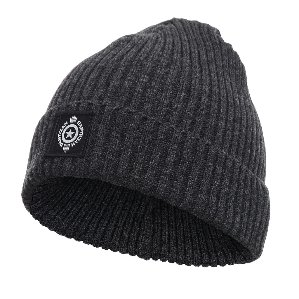 Flap cap with KK Partizan crest, light black