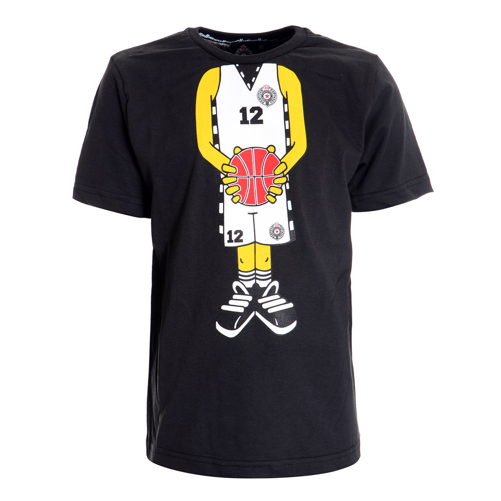 Children's short-sleeved T-shirt "Basketball player", black